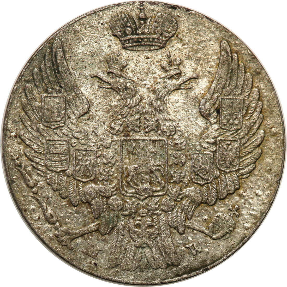 Polska XIX w./Rosja. 10 groszy 1840 MW, Warszawa - Przebitka 1810